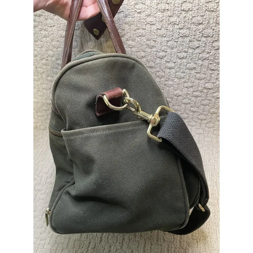 Orvis Bag Fly Fishing Water Resistant Lining Battenkill Olive Canvas Leather